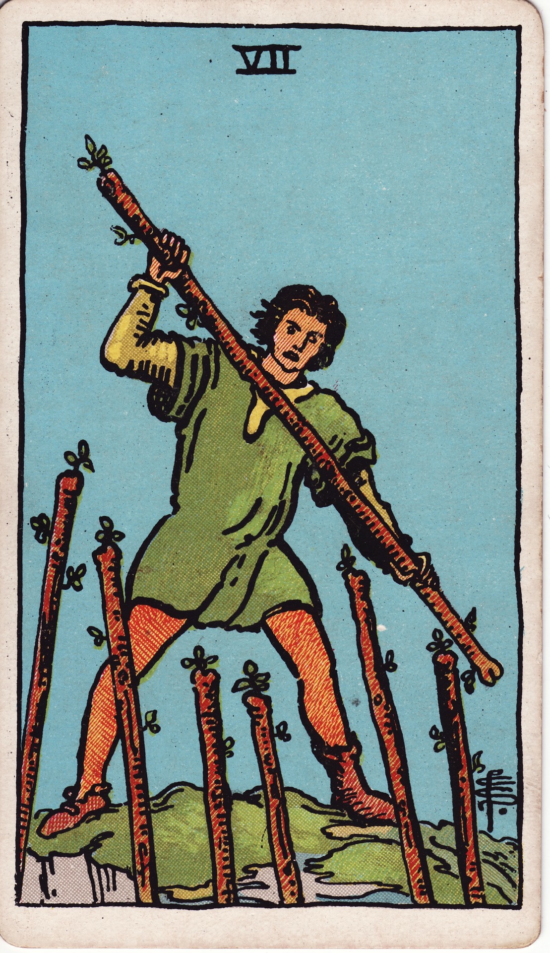 Семёрка Жезлов — карта Таро